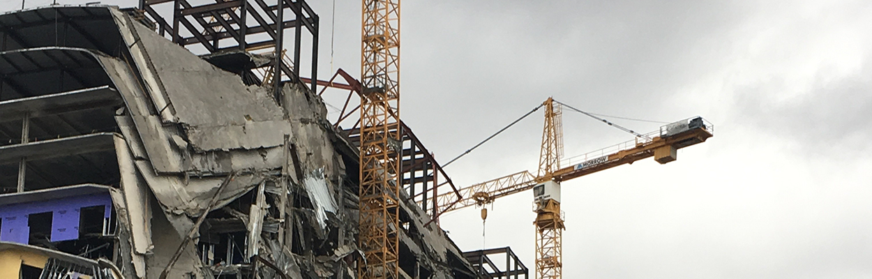 Cranes Demolition Hard Rock Hotel New Orleans